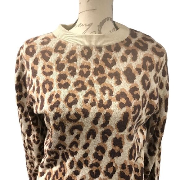A New Day Leopard Print Cream Brown Women's Small - Picture 6 of 12